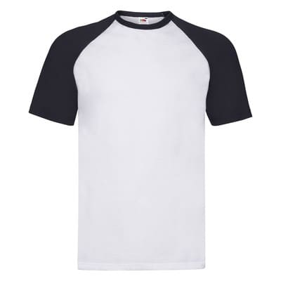 T-SHIRT-BASEBALL-M/C-Bianco/Blu notte