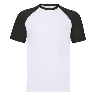 T-SHIRT-BASEBALL-M/C-Bianco/Nero