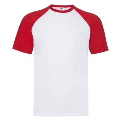 T-SHIRT-BASEBALL-M/C-Bianco/Rosso