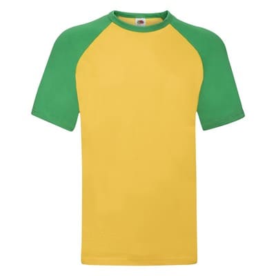 T-SHIRT-BASEBALL-M/C-Girasole/Verde kelly