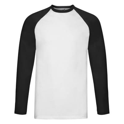 T-SHIRT-BASEBALL-M/L-Bianco/Nero