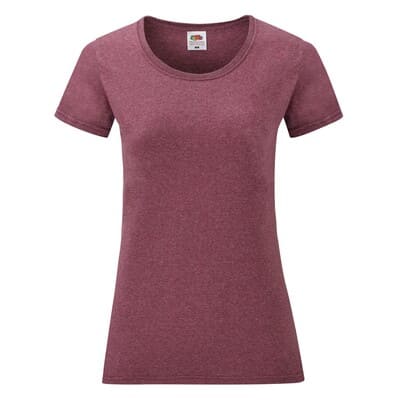 T-SHIRT-VALUE-COLORATA-Bordeaux melange