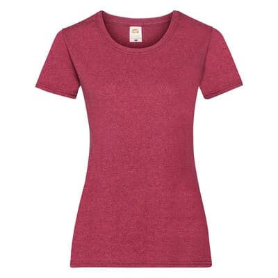 T-SHIRT-VALUE-COLORATA-Rosso melange