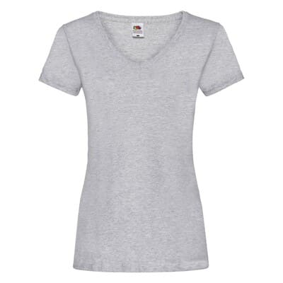 T-SHIRT-VALUE-COLLO-V-Grigio melange