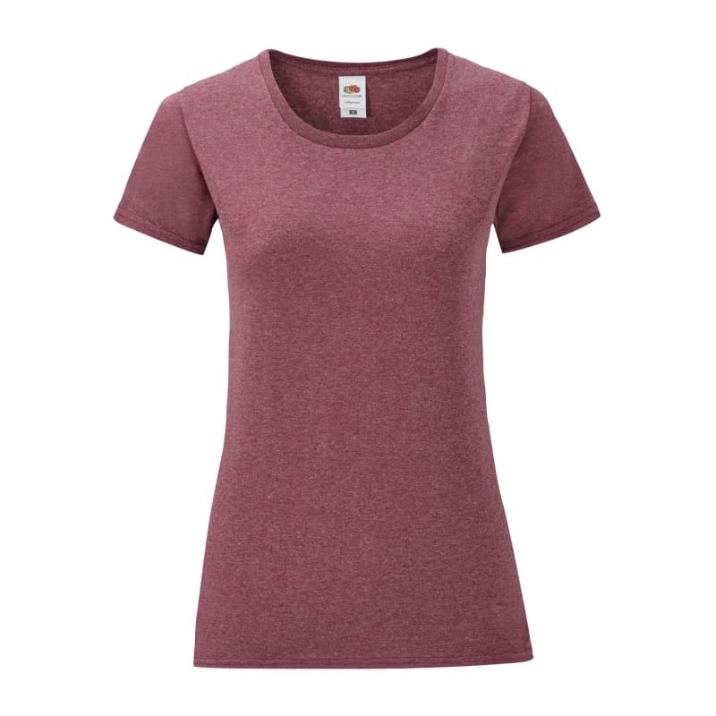 T-SHIRT-ICONIC-COLOR-Bordeaux melange