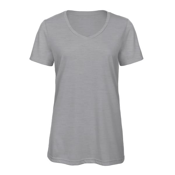 T-SHIRT-TRIBLEND-V-Grigio melange