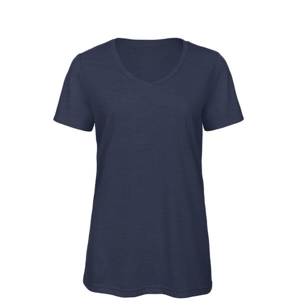 T-SHIRT-TRIBLEND-V-Blu navy melange