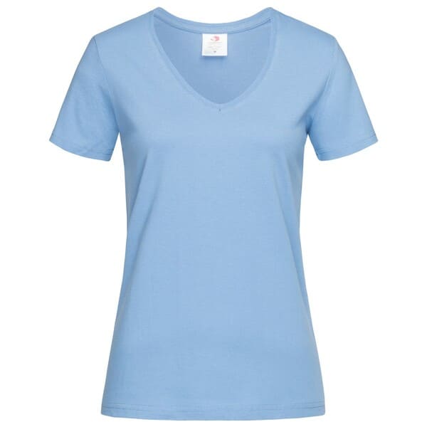 T-SHIRT-V-NECK-COLOR.-Blu sky