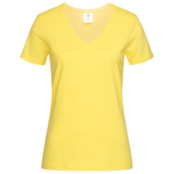 T-SHIRT-V-NECK-COLOR.-Giallo