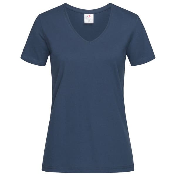 T-SHIRT-V-NECK-COLOR.-Blu navy