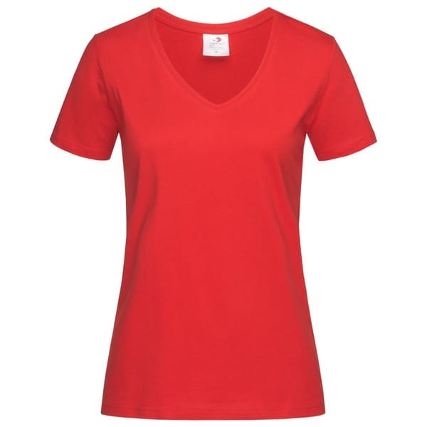 T-SHIRT-V-NECK-COLOR.-Rosso