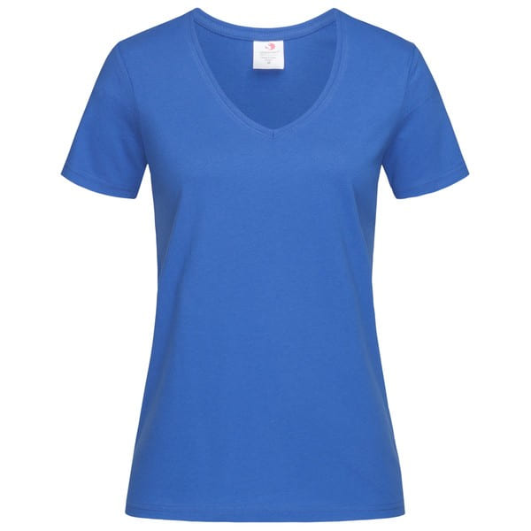 T-SHIRT-V-NECK-COLOR.-Blu royal