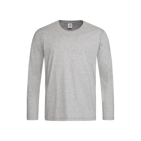 T-SHIRT-M/LUNGA-COLOR-Grigio melange