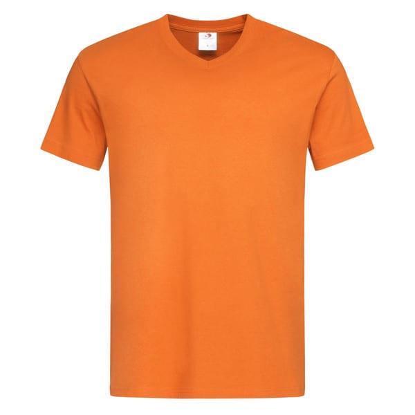 T-SHIRT-COLLO-V-COLOR-Arancione