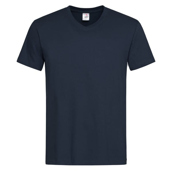 T-SHIRT-COLLO-V-COLOR-Blu notte