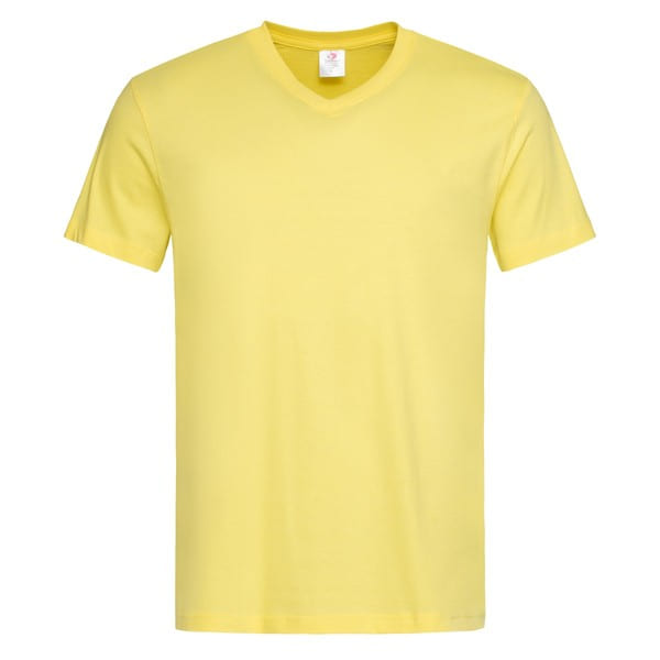 T-SHIRT-COLLO-V-COLOR-Giallo