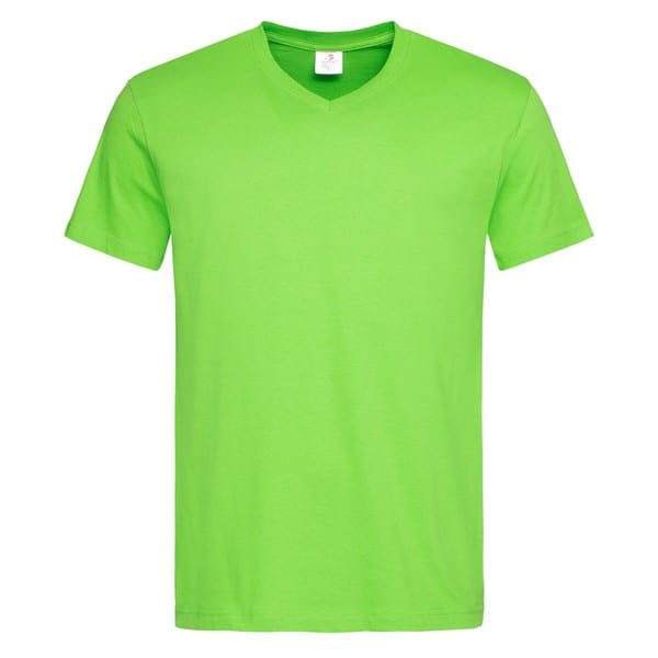 T-SHIRT-COLLO-V-COLOR-Kiwi