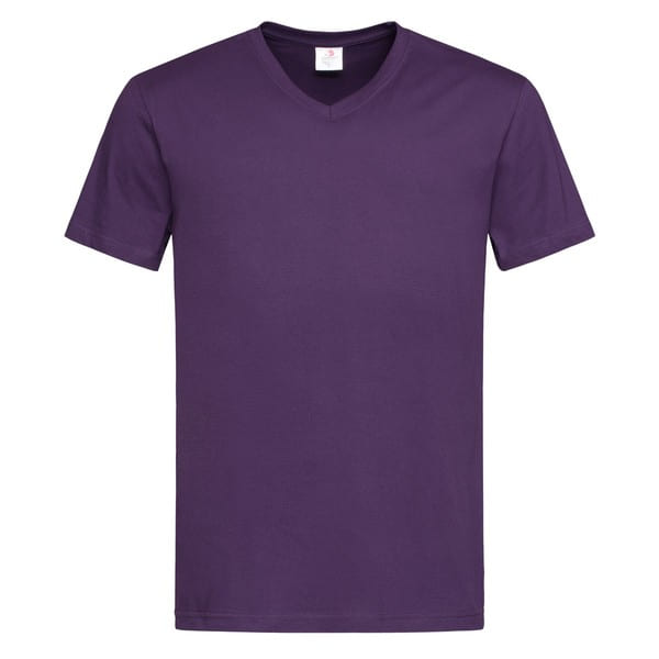 T-SHIRT-COLLO-V-COLOR-Viola