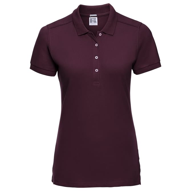 POLO-DONNA-STRETCH-Bordeaux