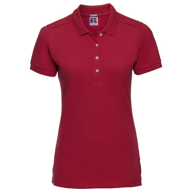 POLO-DONNA-STRETCH-Rosso