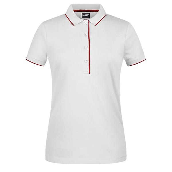 POLO-DONNA-STRIPE-Bianco/Rosso