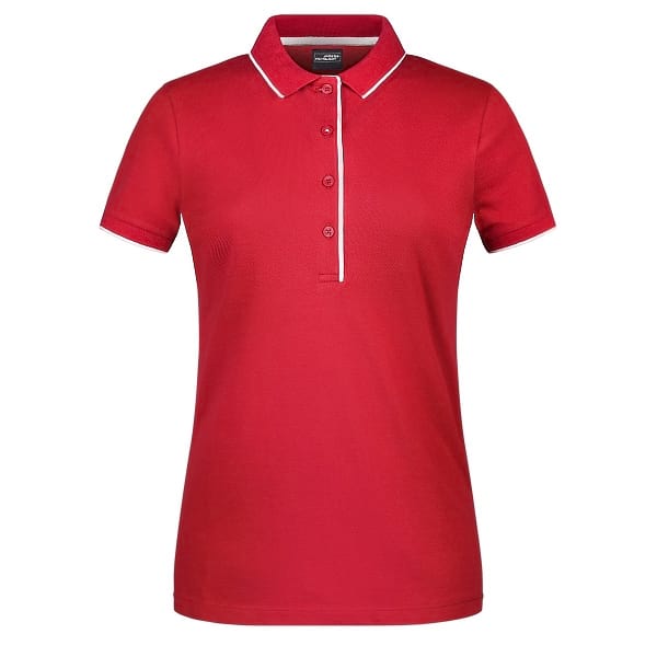 POLO-DONNA-STRIPE-Rosso/Bianco