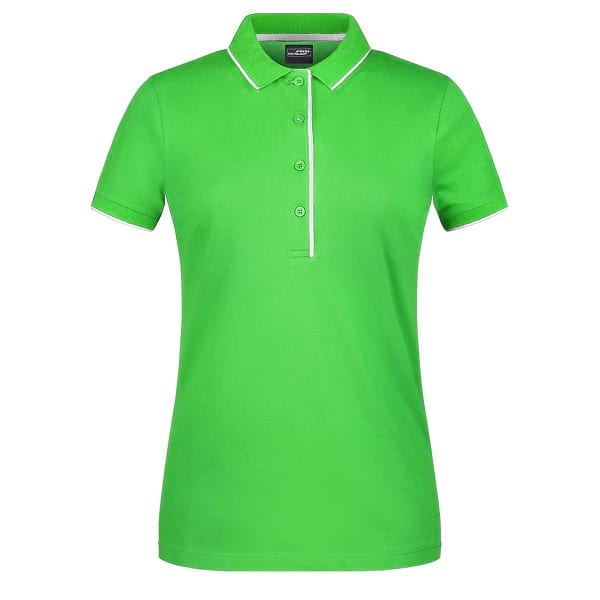 POLO-DONNA-STRIPE-Verde/Bianco