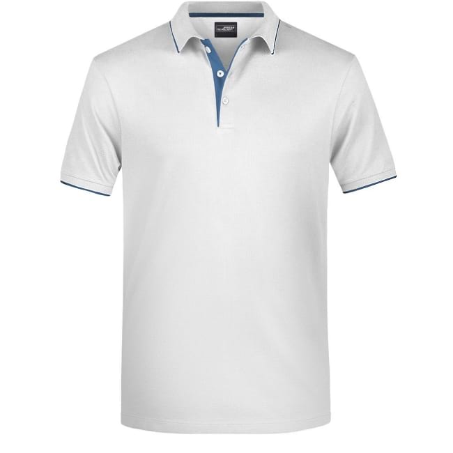 POLO-STRIPE-Bianco/Blu navy