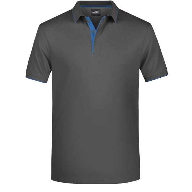 POLO-STRIPE-Graphite/Azzurro