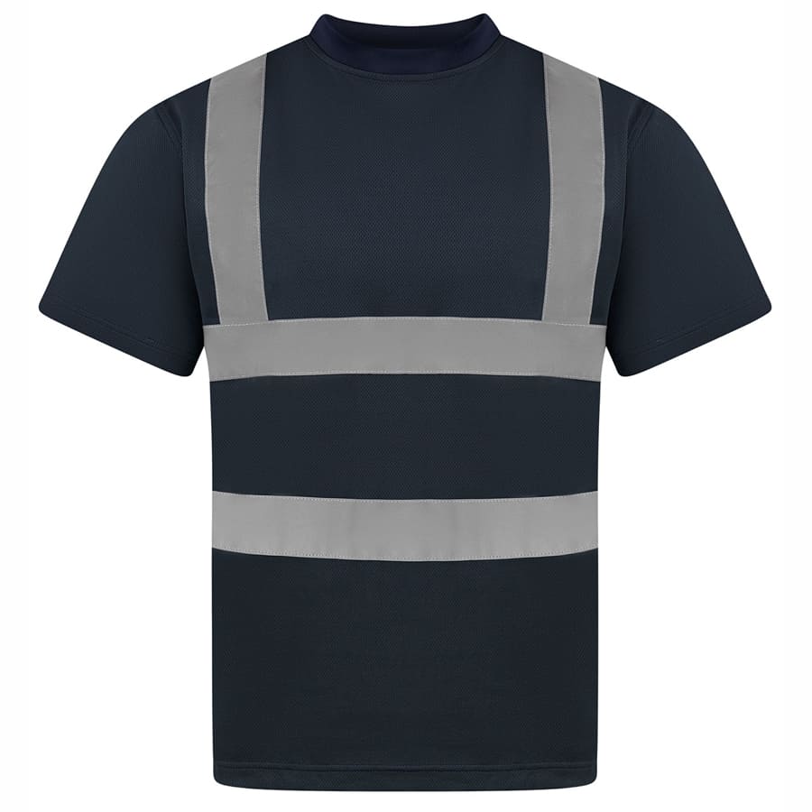 T-SHIRT-HI-VIZ-Blu navy