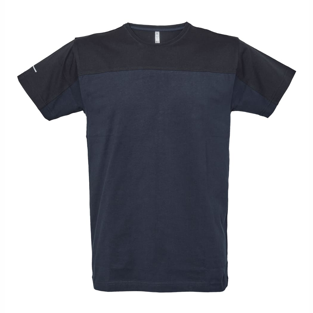 T-SHIRT-IN-COTONE-BICOLORE-OVIEDO-Nero/Blu