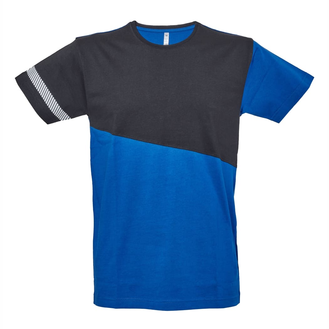 T-SHIRT-BICOLORE-MAASTRICHT-Nero/Blu royal