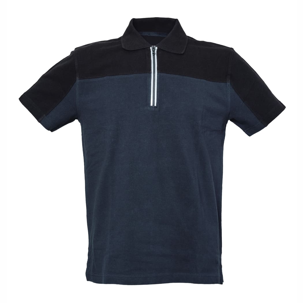 POLO-BICOLORE-GORIZIA-Blu navy/Nero