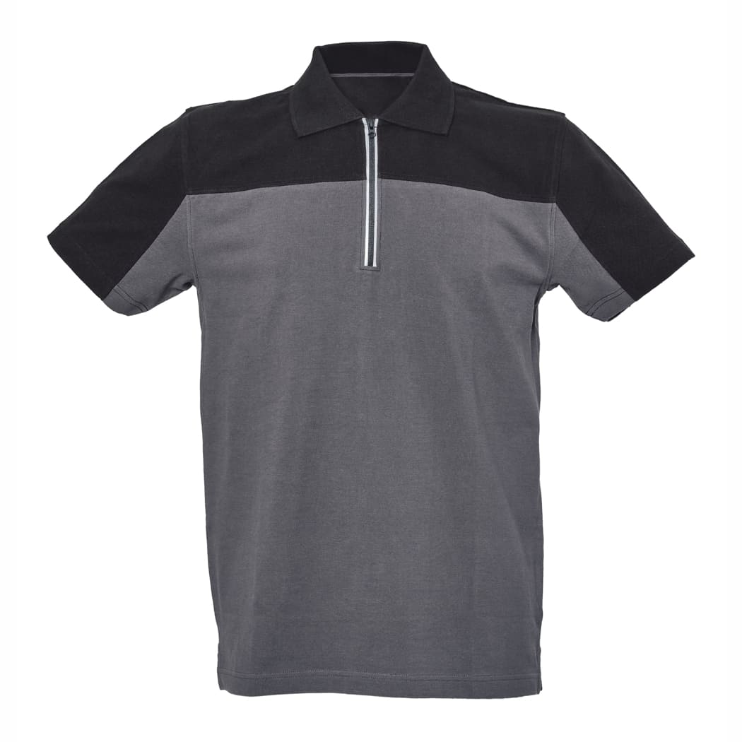 POLO-BICOLORE-GORIZIA-Grigio/Nero