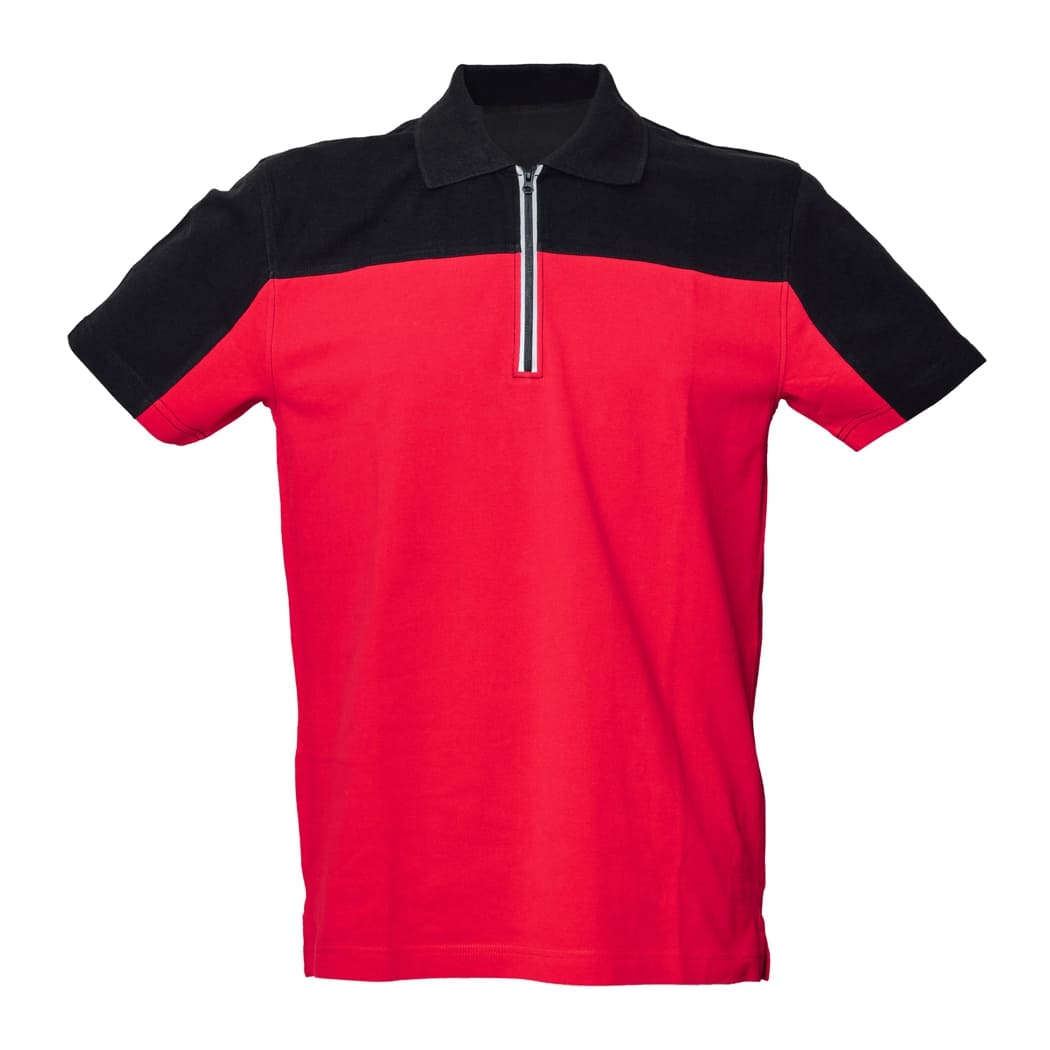 POLO-BICOLORE-GORIZIA-Rosso/Nero