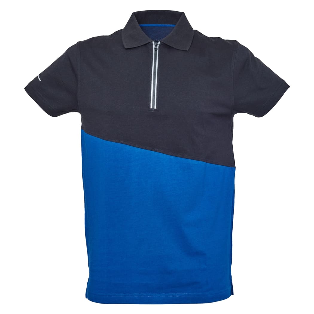 POLO-BICOLORE-GIBILTERRA-Blu royal/Nero
