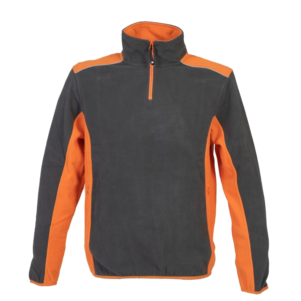 PILE-ANTIPILLING-UOMO-NEW-RIGA-Grigio/Arancio
