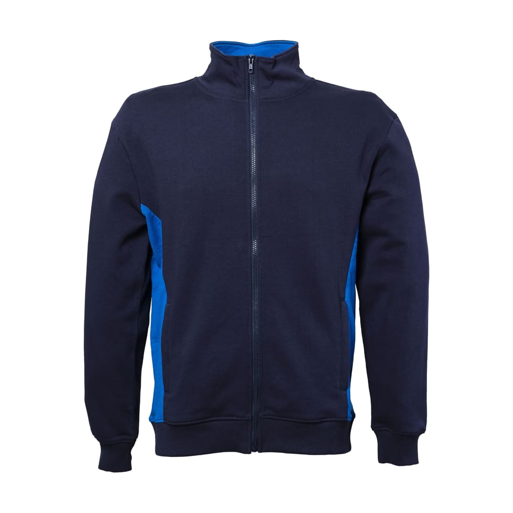 FELPA-BICOLORE-MINNESOTA-ZIP-LUNGA-Blu navy/Blu royal