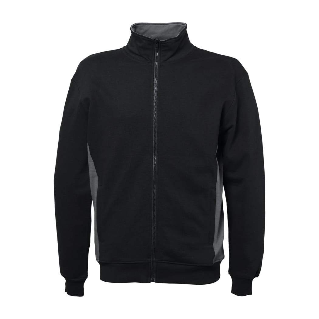 FELPA-BICOLORE-MINNESOTA-ZIP-LUNGA-Nero/Grigio