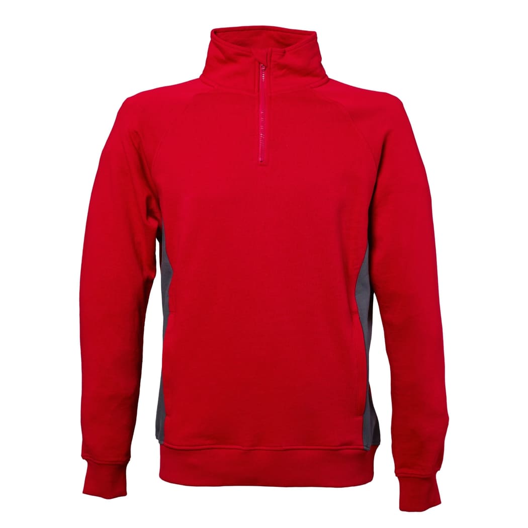 FELPA-BICOLORE-WISCONSIN-Rosso/Grigio
