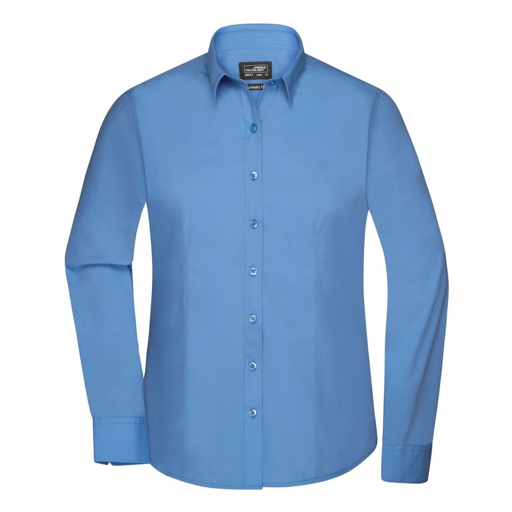 CAMICIA-DONNA-MANICA-LUNGA-POPLIN-Azzurro