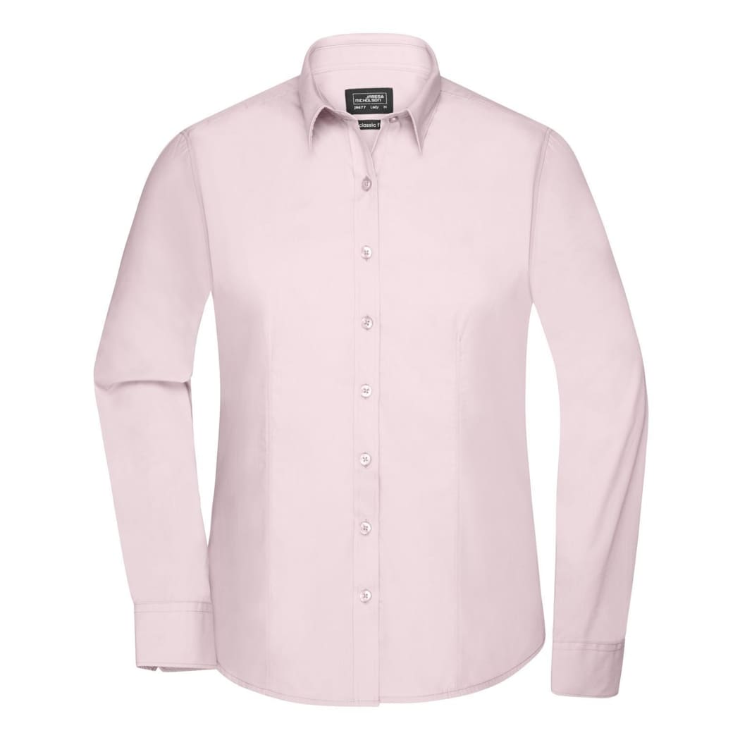 CAMICIA-DONNA-MANICA-LUNGA-POPLIN-Rosa chiaro