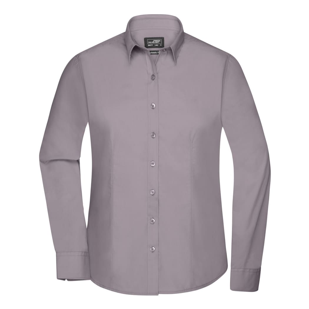 CAMICIA-DONNA-MANICA-LUNGA-POPLIN-Grigio