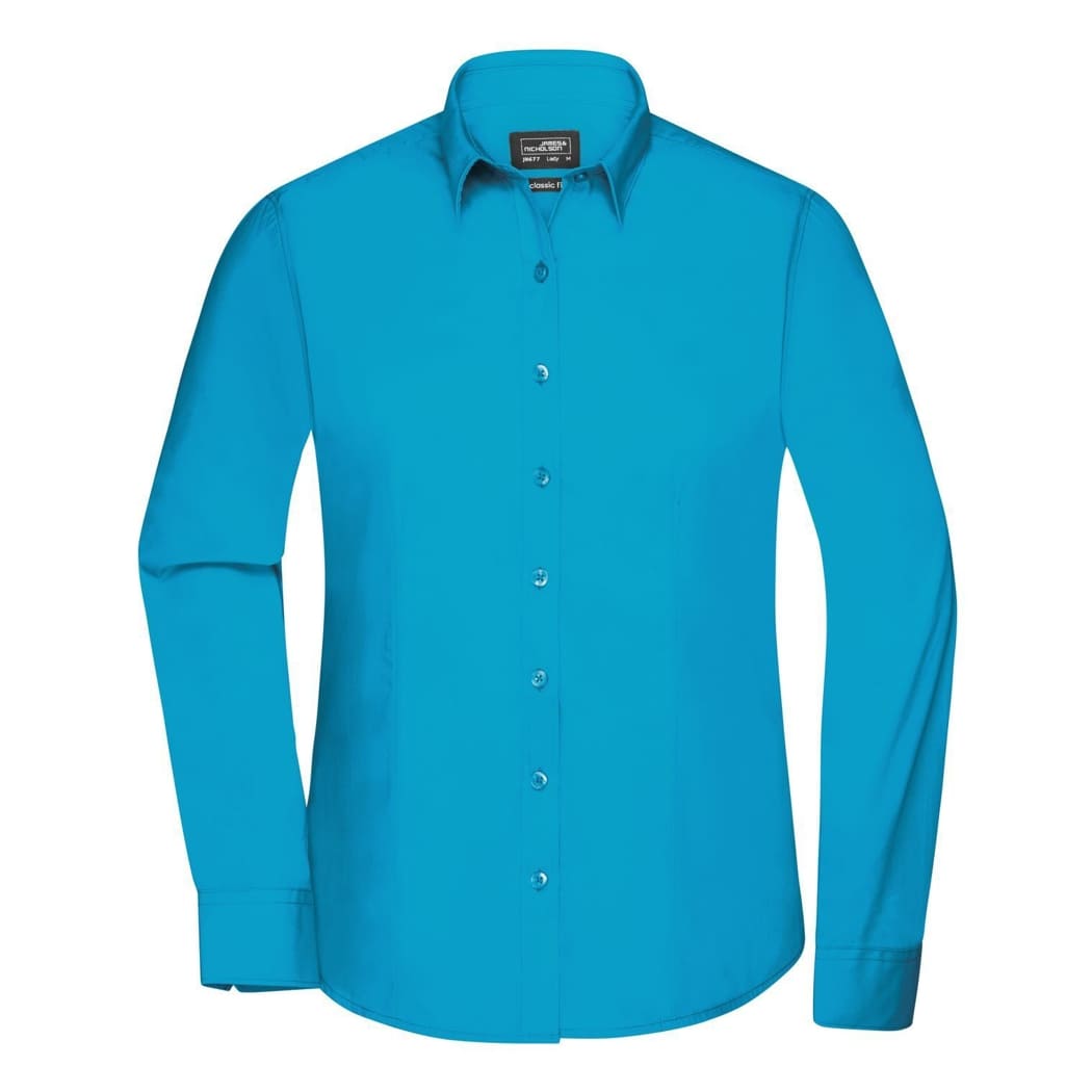 CAMICIA-DONNA-MANICA-LUNGA-POPLIN-Turchese