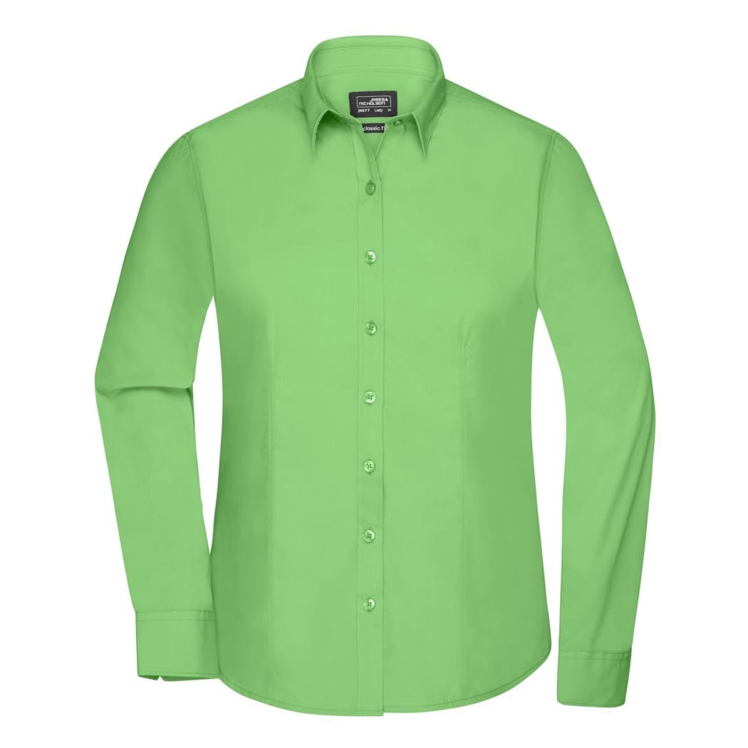 CAMICIA-DONNA-MANICA-LUNGA-POPLIN-Lime