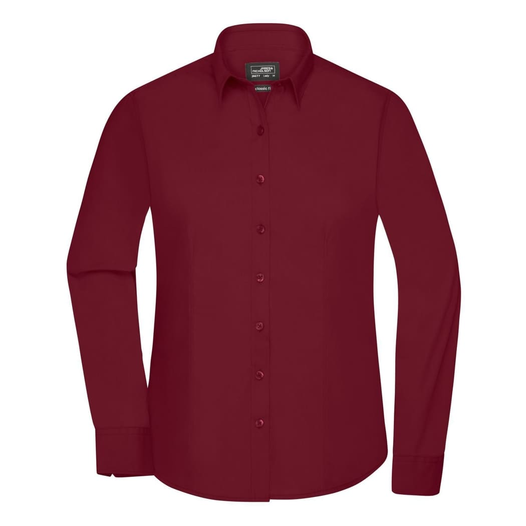 CAMICIA-DONNA-MANICA-LUNGA-POPLIN-Wine