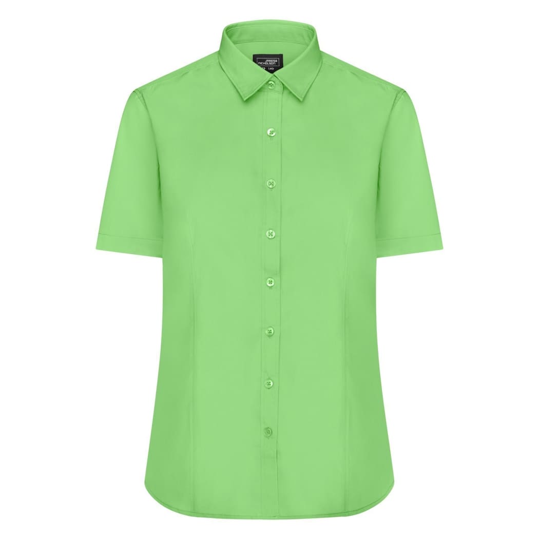 CAMICIA-DONNA-MANICA-CORTA-IN-POPLIN-Lime