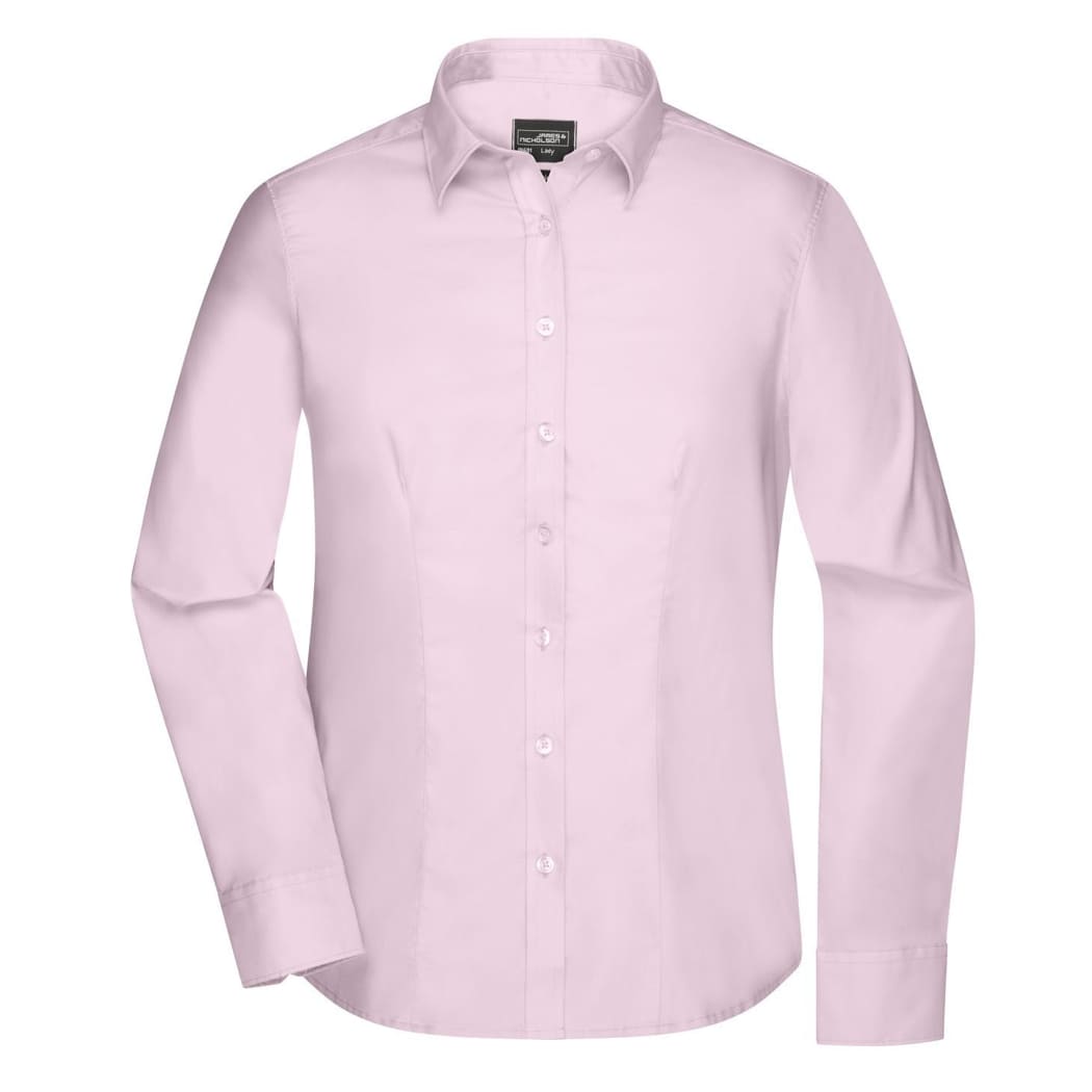 CAMICIA-DONNA-MANICA-LUNGA-IN-MICRO-TWILL-Rosa chiaro