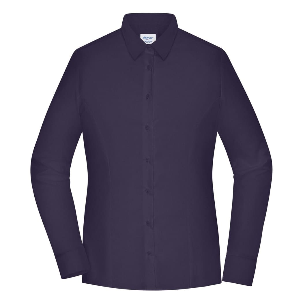 CAMICIA-DONNA-SLIM-FIT-Viola scuro