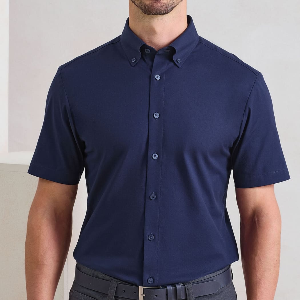 CAMICIA-UOMO-MANICA-CORTA-OXFORD-SUPREME